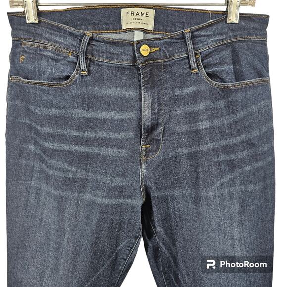 Frame Le High Slit Hem Skinny Jeans Wythe Women's Size 32 - Picture 4 of 11